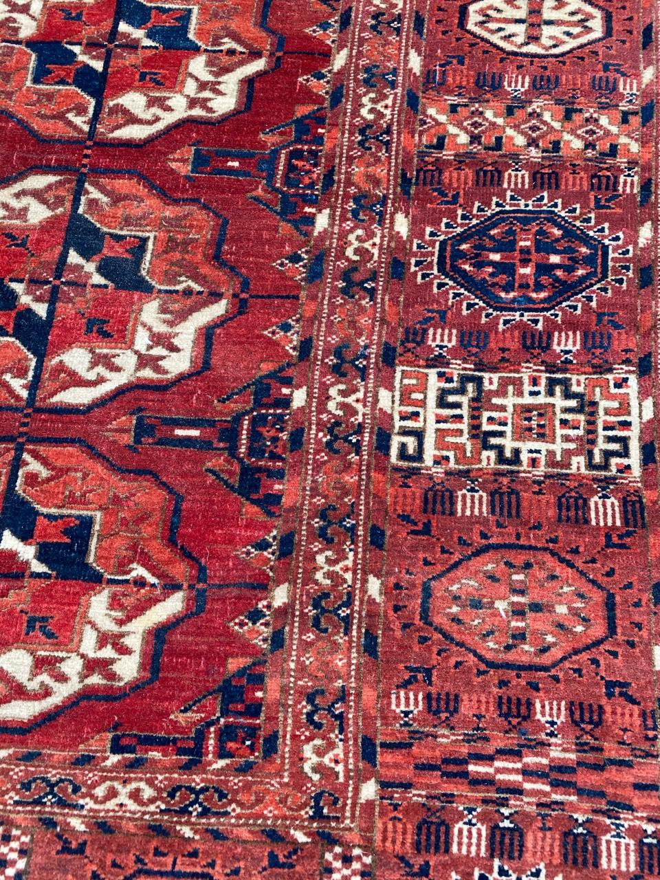 Afghan Bobyrug’s Wonderful Antique Fine Exceptional Tekke Boukhara Rug For Sale