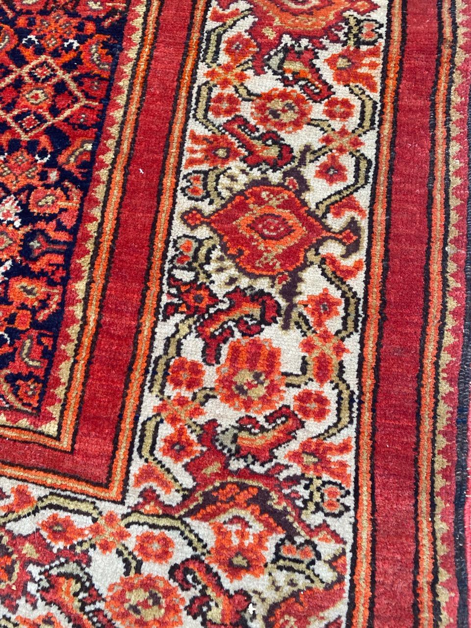 Hand-Knotted Bobyrug’s Wonderful Antique Fine Malayer Rug For Sale