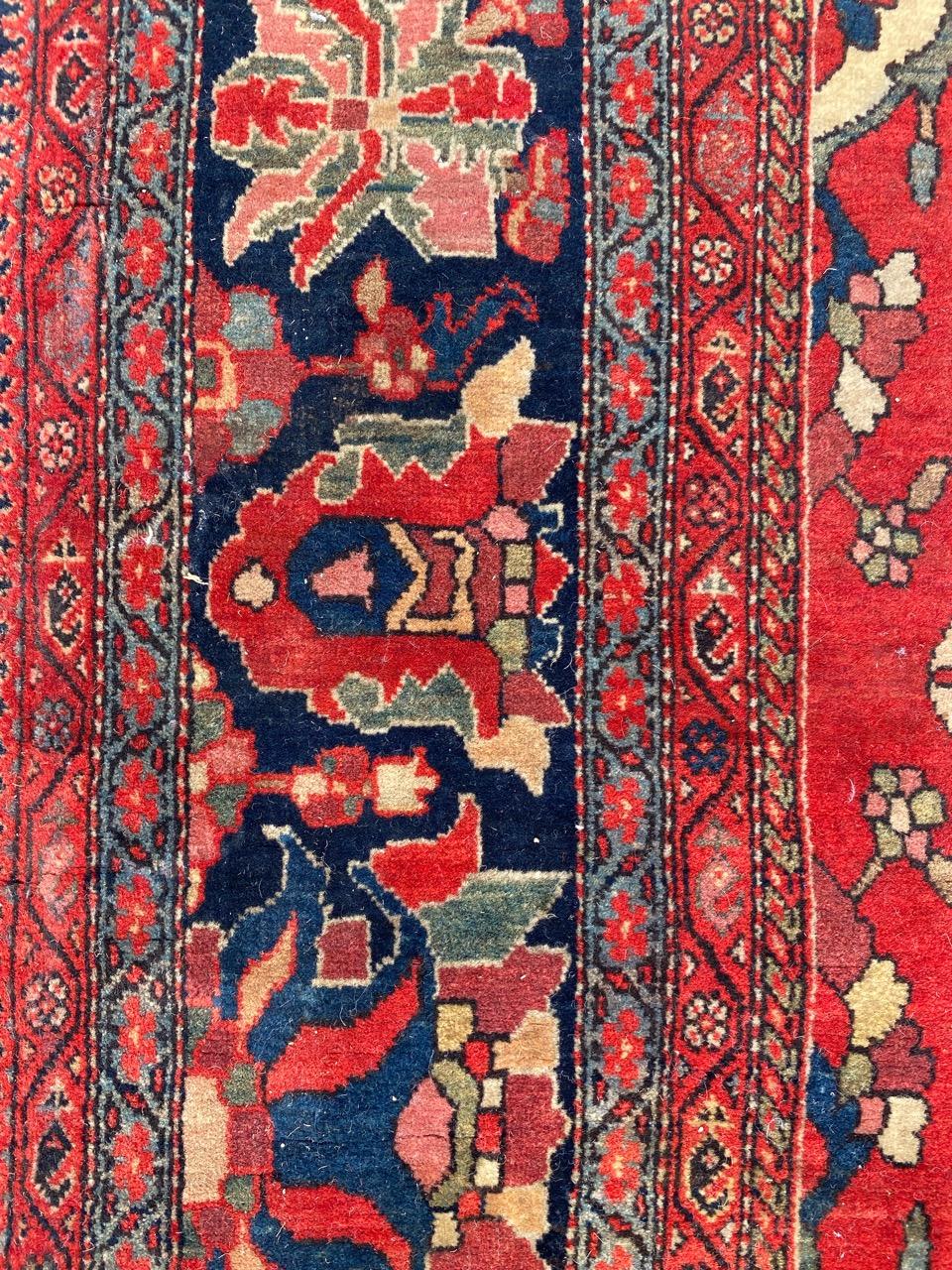 Bobyrug’s Wonderful Antique Fine Saroq Farahan Rug For Sale 6