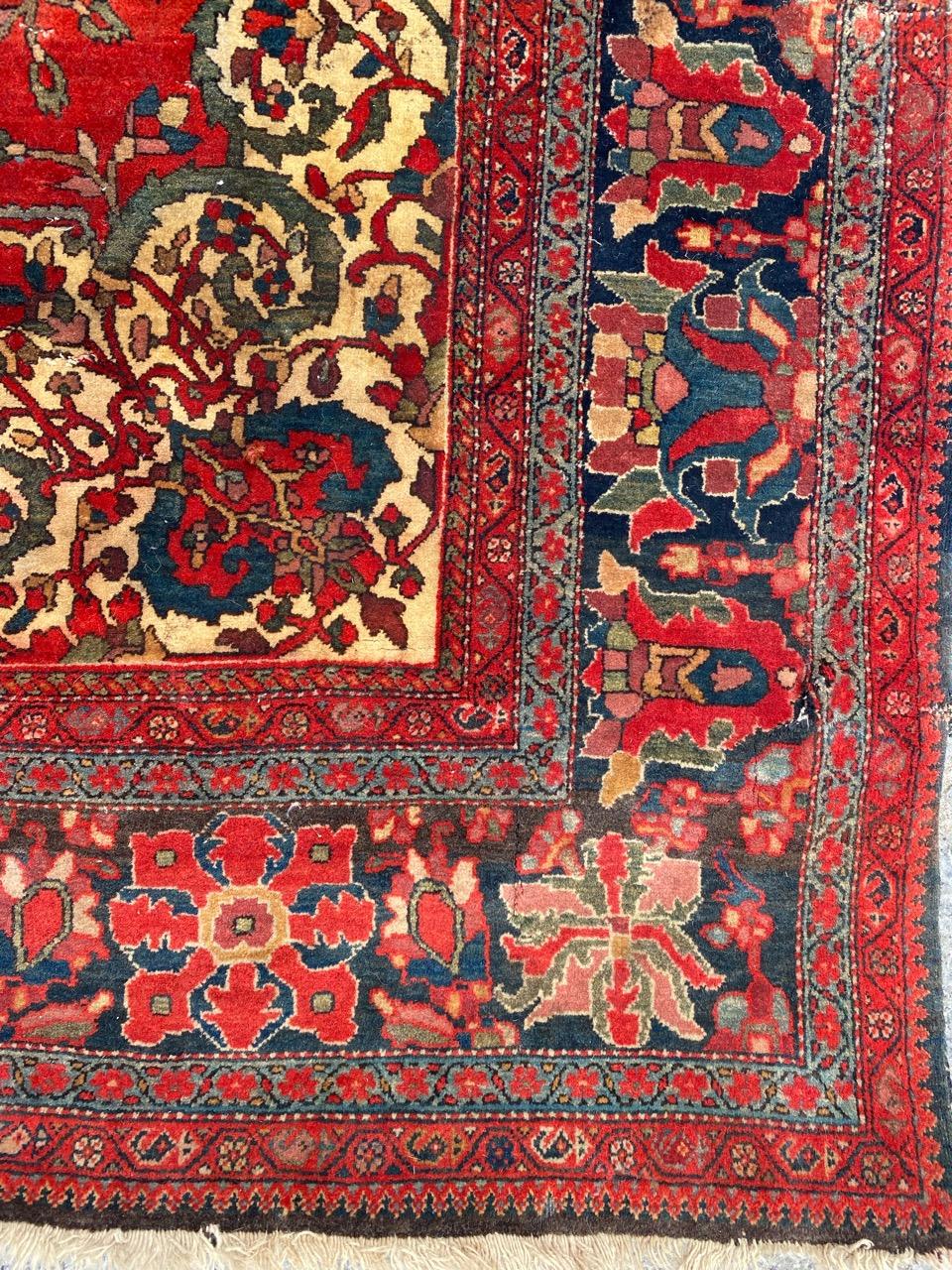 Asian Bobyrug’s Wonderful Antique Fine Saroq Farahan Rug For Sale