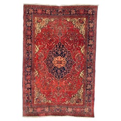 Bobyrug's Wonderful Antique Fine Saroq Farahan Rug (tapis de Farahan)