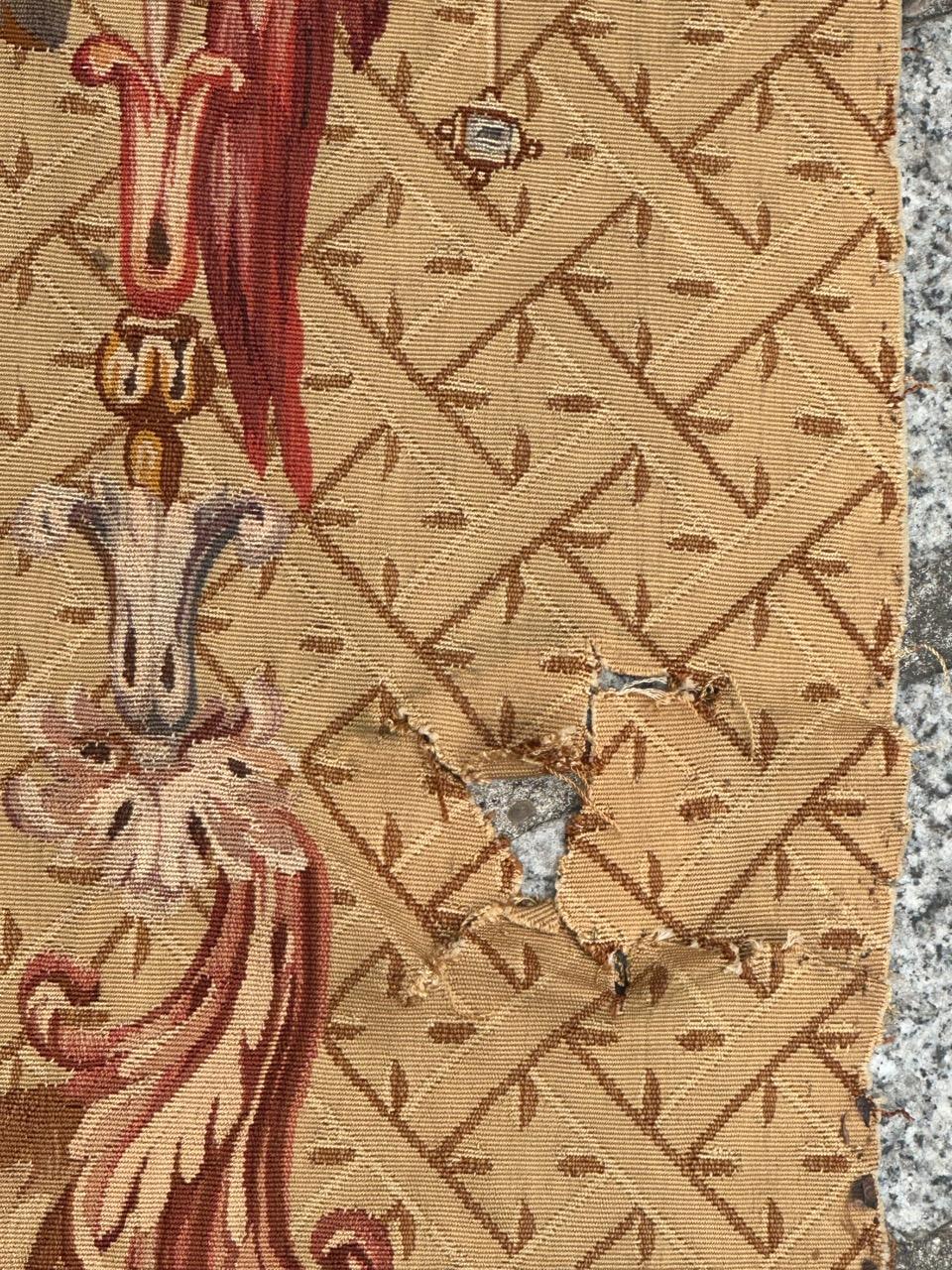 Wonderful Antique Fine silk French Aubusson Tapestry For Sale 10