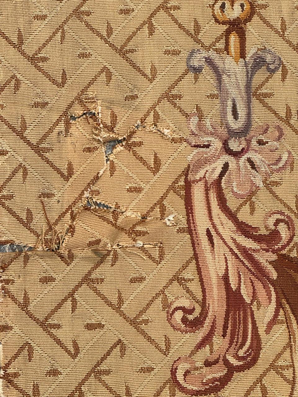 Wonderful Antique Fine silk French Aubusson Tapestry For Sale 11