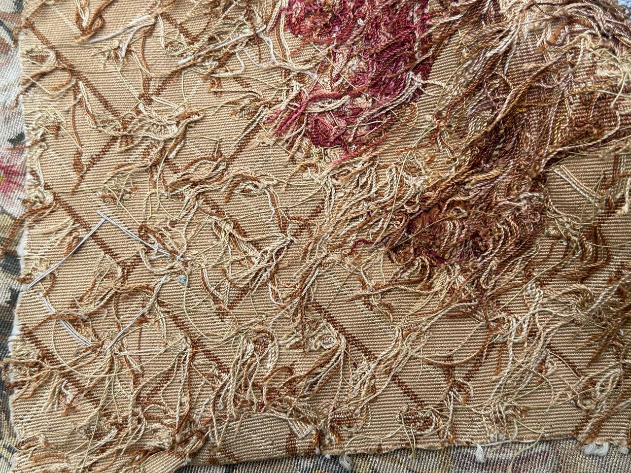 Wonderful Antique Fine silk French Aubusson Tapestry For Sale 12