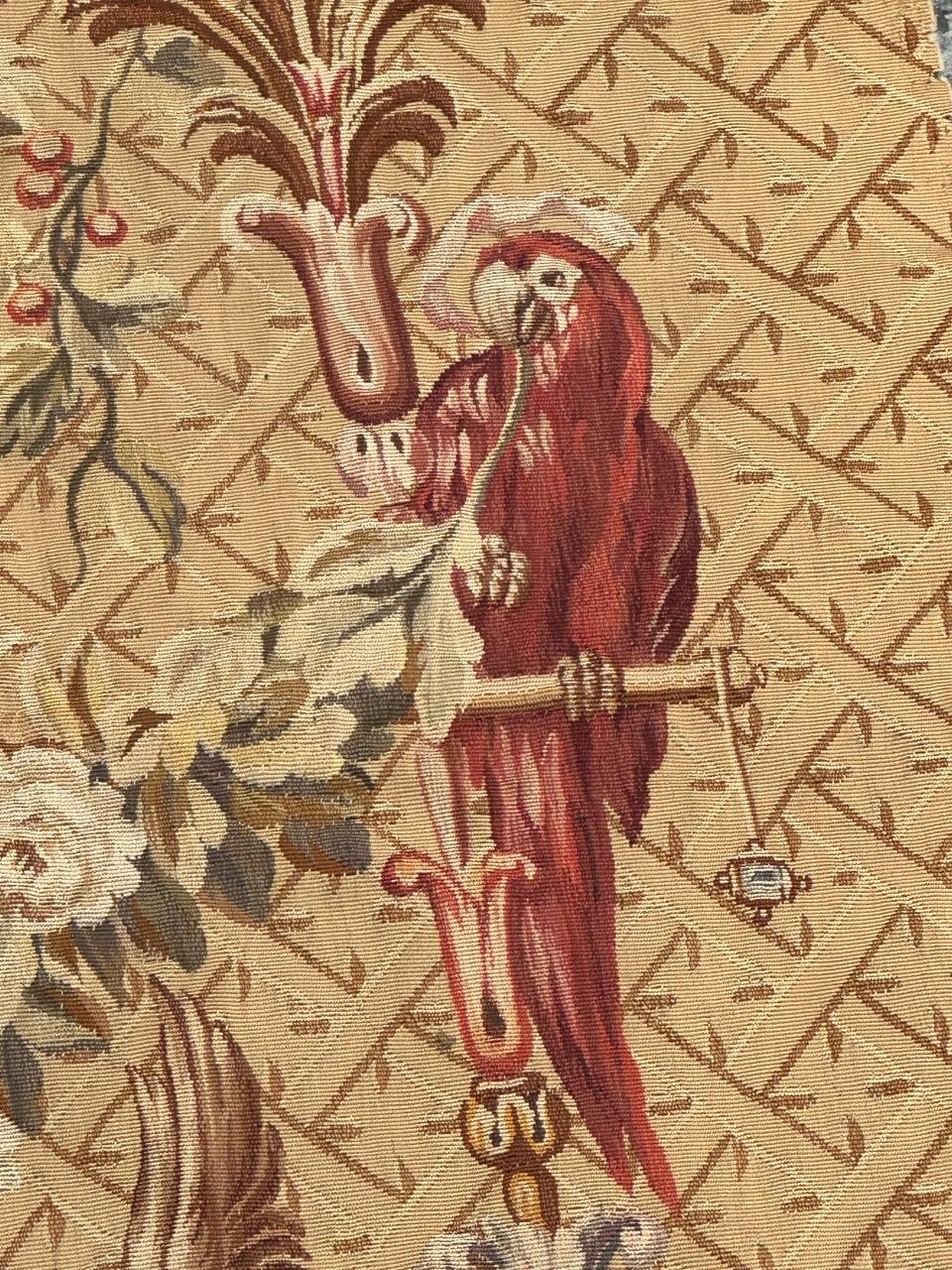Hand-Woven Wonderful Antique Fine silk French Aubusson Tapestry For Sale