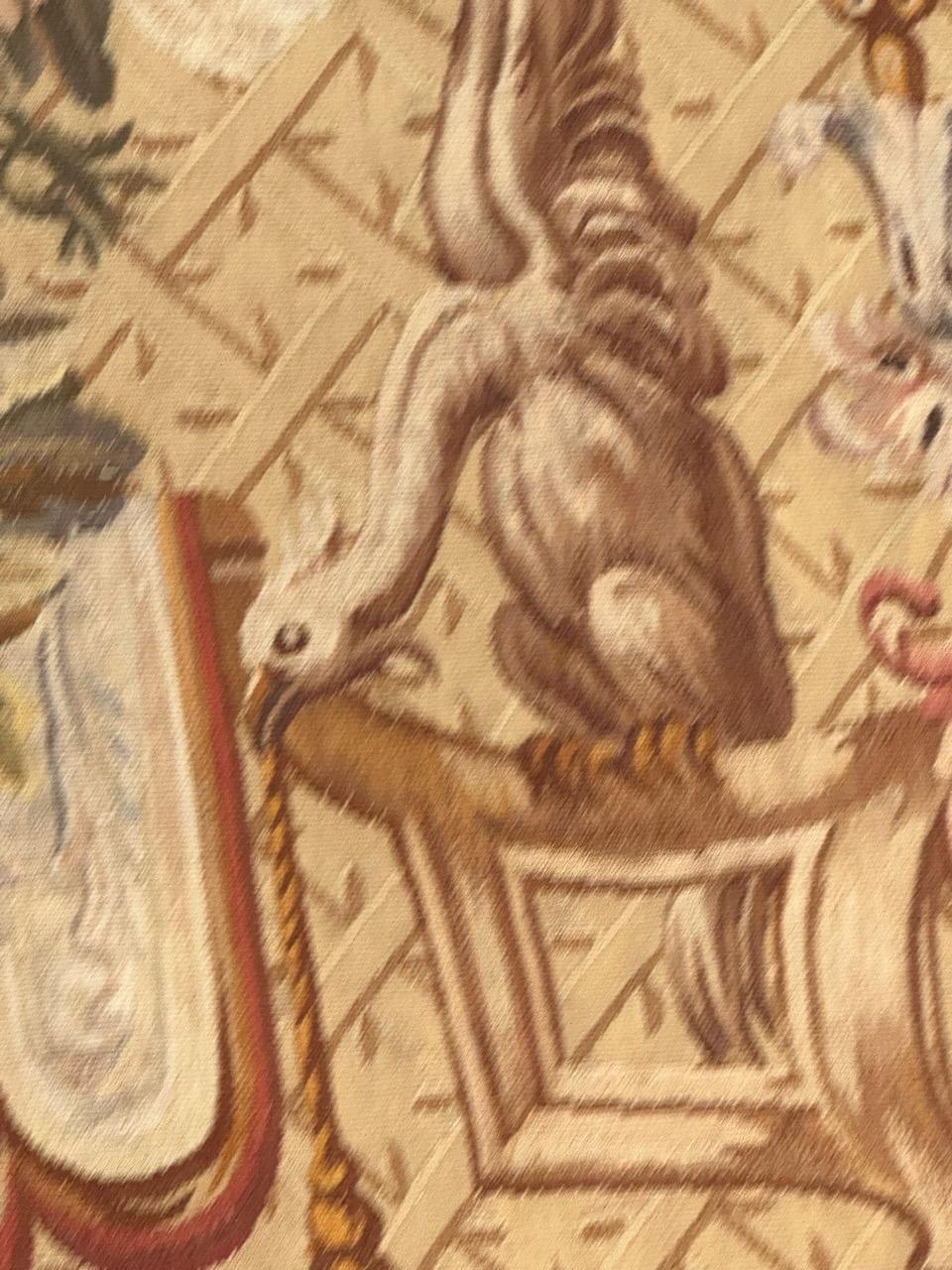 19th Century Wonderful Antique Fine silk French Aubusson Tapestry For Sale