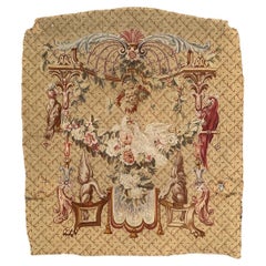 Wonderful Antique Fine silk French Aubusson Tapestry