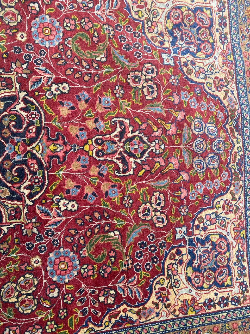 Wonderful Antique Fine Tabriz Rug For Sale 5