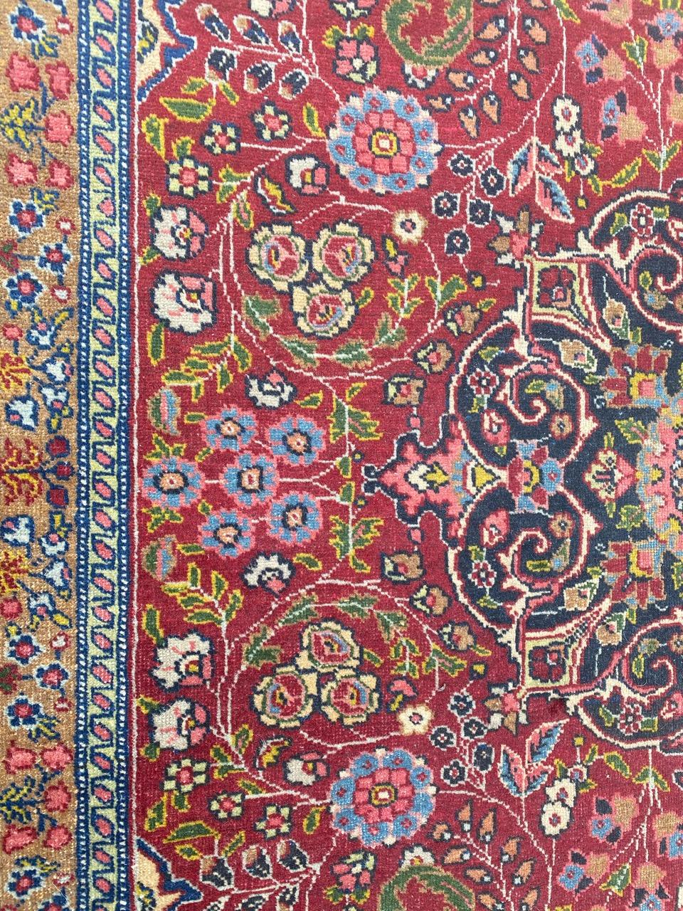 Wunderschöner antiker feiner Täbris-Teppich im Angebot 9