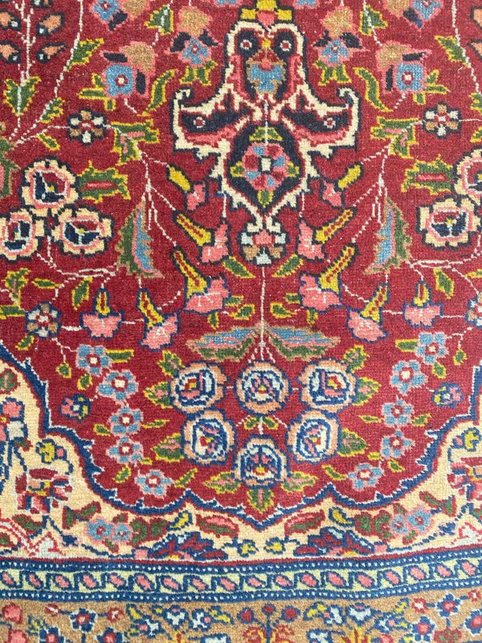Wunderschöner antiker feiner Täbris-Teppich (Handgeknüpft) im Angebot