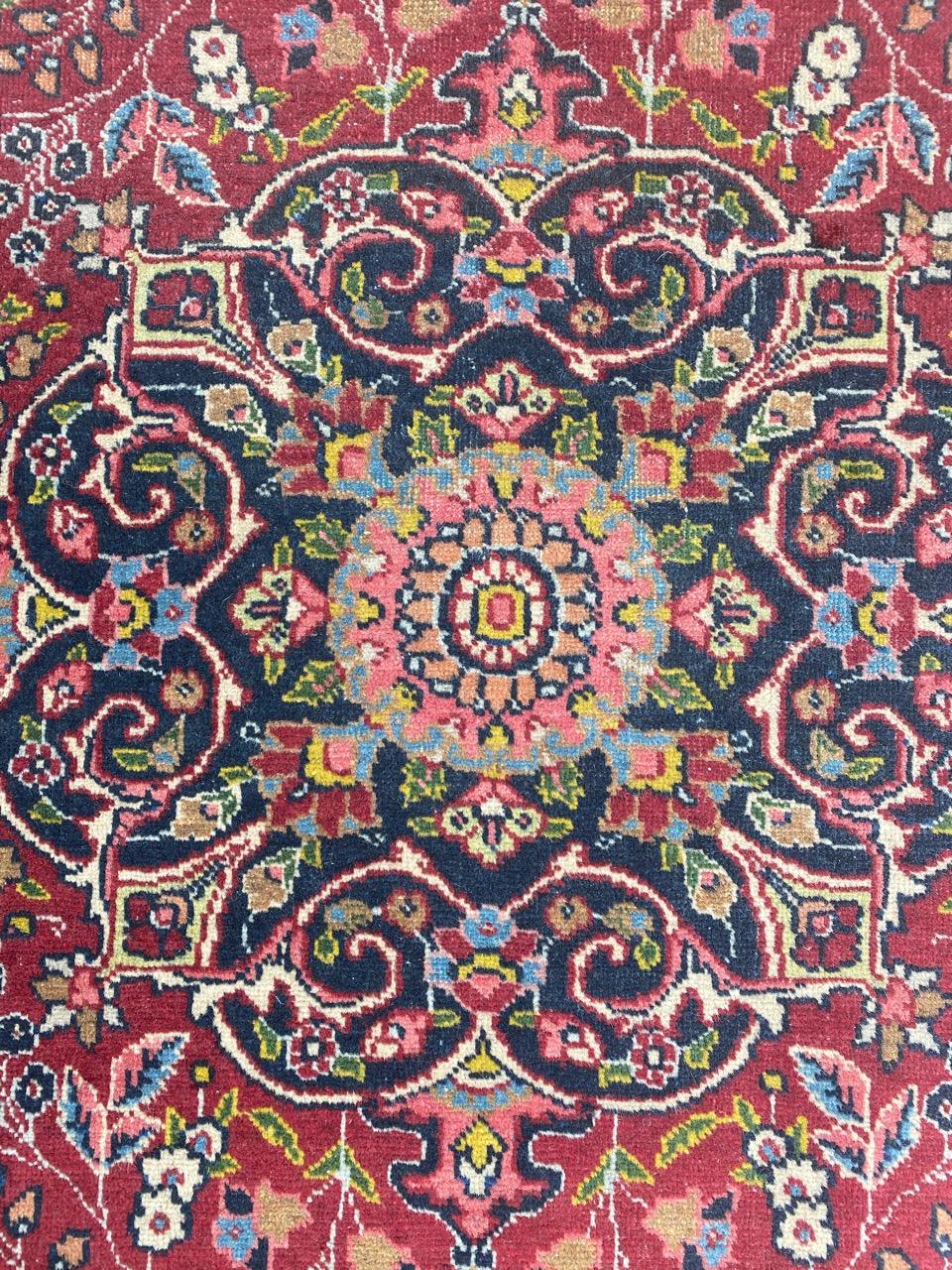 Wunderschöner antiker feiner Täbris-Teppich im Zustand „Gut“ im Angebot in Saint Ouen, FR