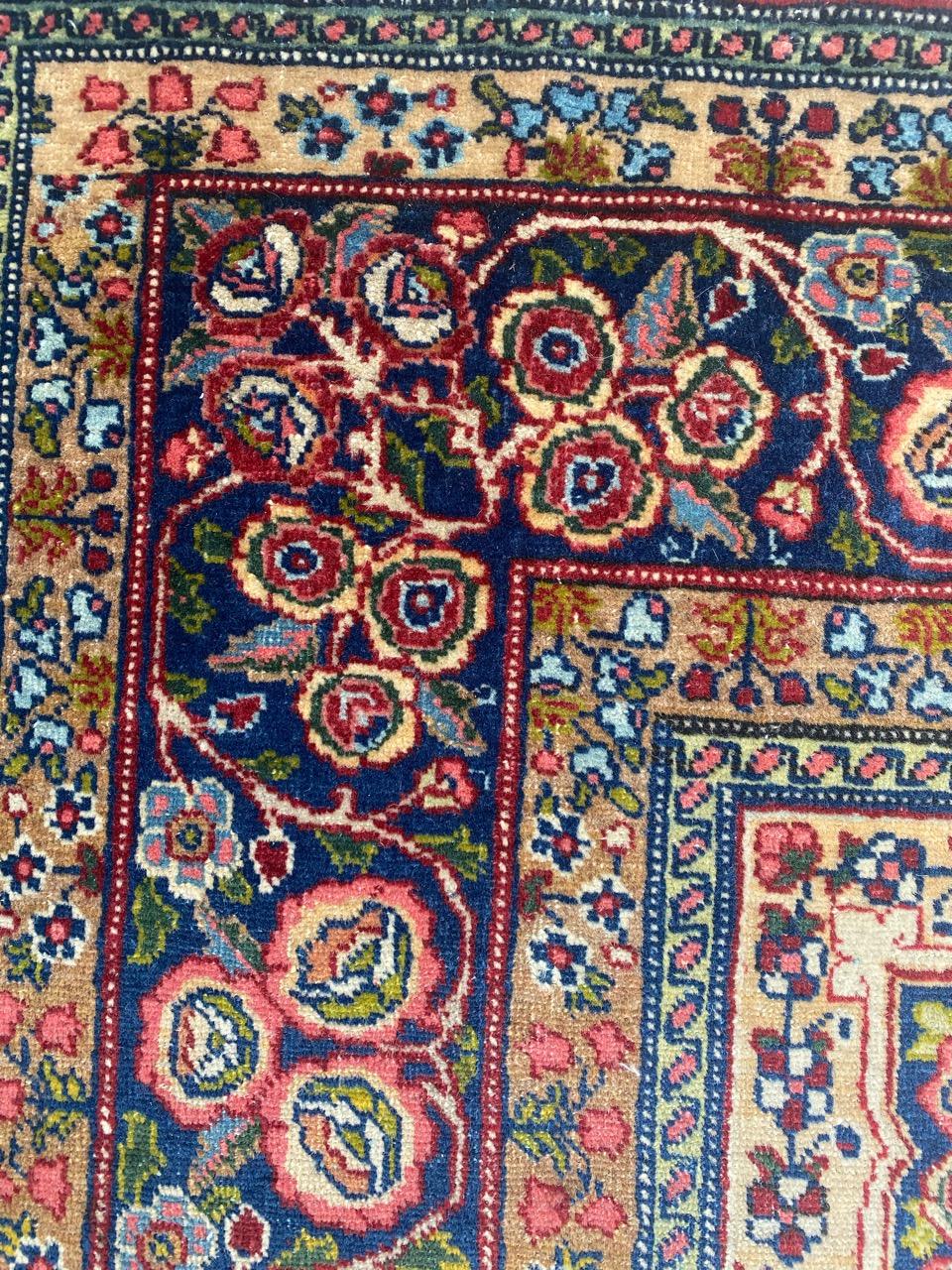 Wunderschöner antiker feiner Täbris-Teppich im Angebot 1