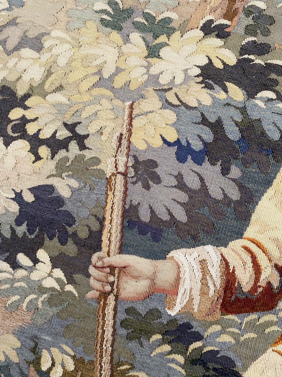 Bobyrug's Wonderful Antique French Aubusson Fine Tapestry (Tapisserie ancienne française d'Aubusson) en vente 4