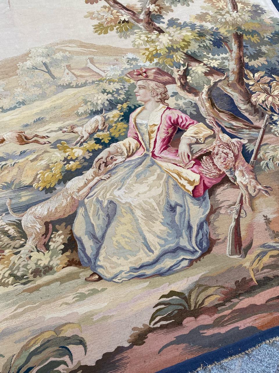 Bobyrug's Wonderful Antique French Aubusson Fine Tapestry (Tapisserie ancienne française d'Aubusson) en vente 8