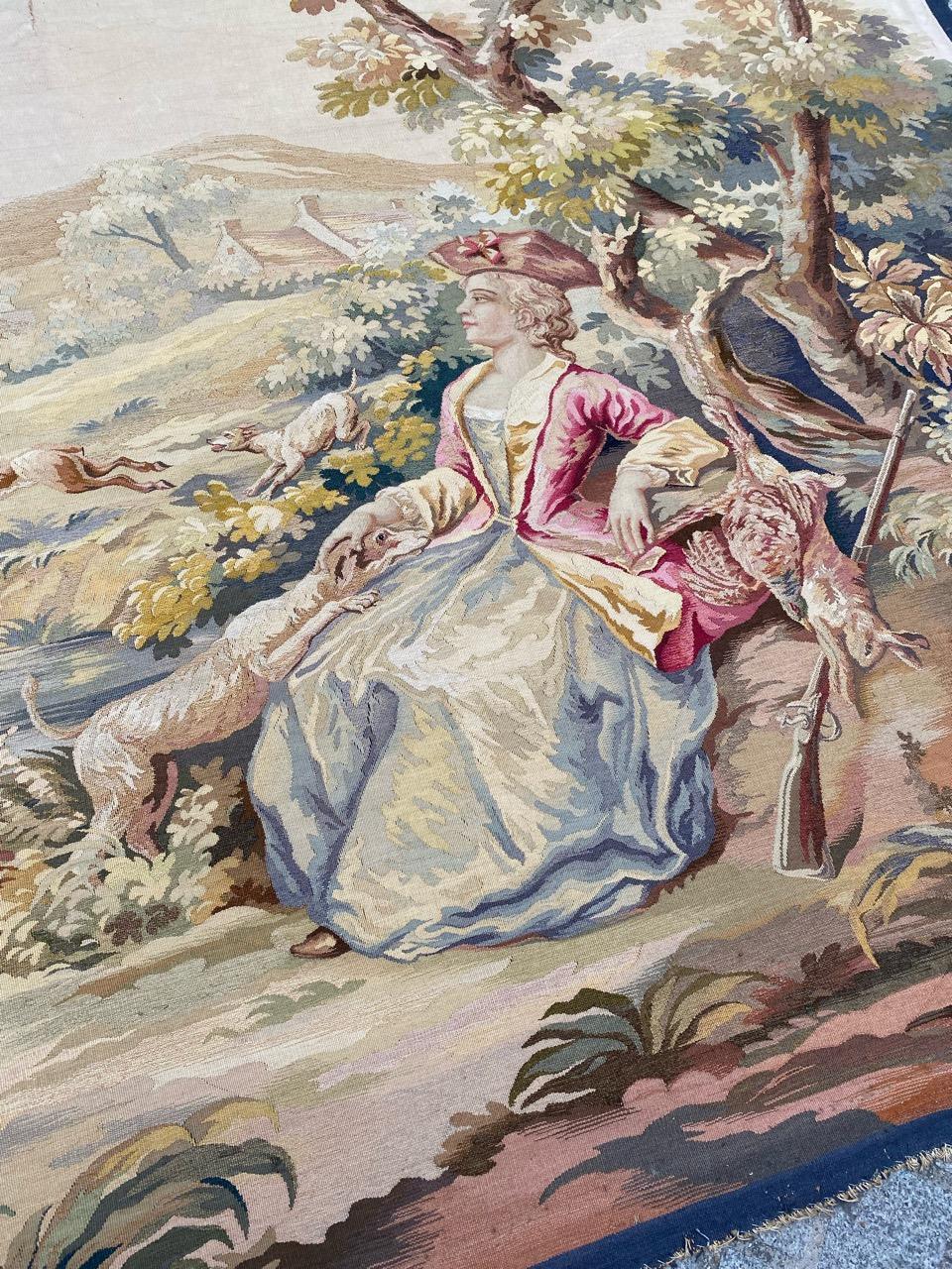 Maravilloso Tapiz Antiguo Francés Aubusson de Bobyrug en venta 9