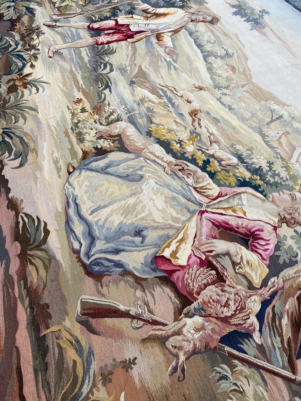 Bobyrug's Wonderful Antique French Aubusson Fine Tapestry (Tapisserie ancienne française d'Aubusson) en vente 10
