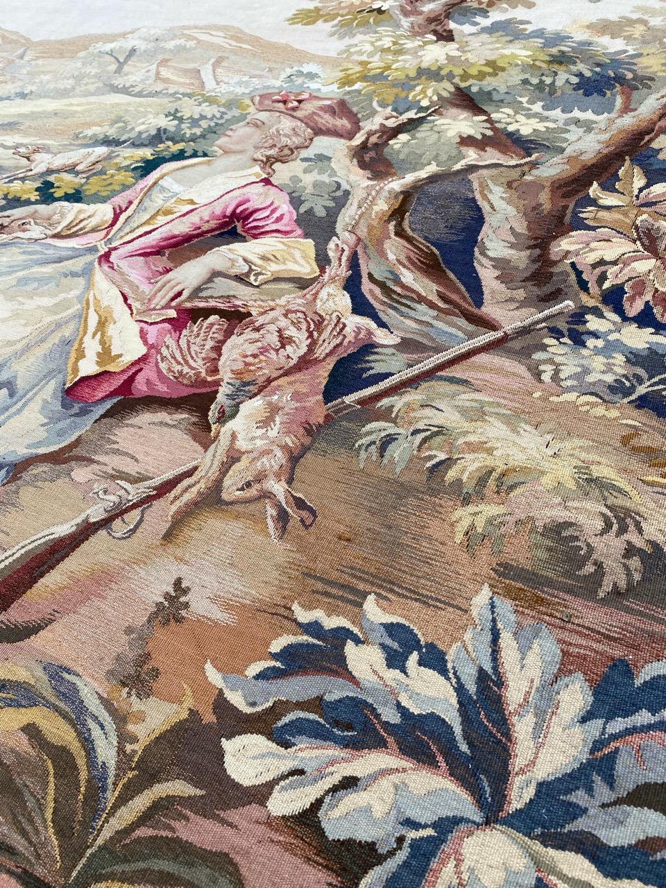 Bobyrug's Wonderful Antique French Aubusson Fine Tapestry (Tapisserie ancienne française d'Aubusson) en vente 11