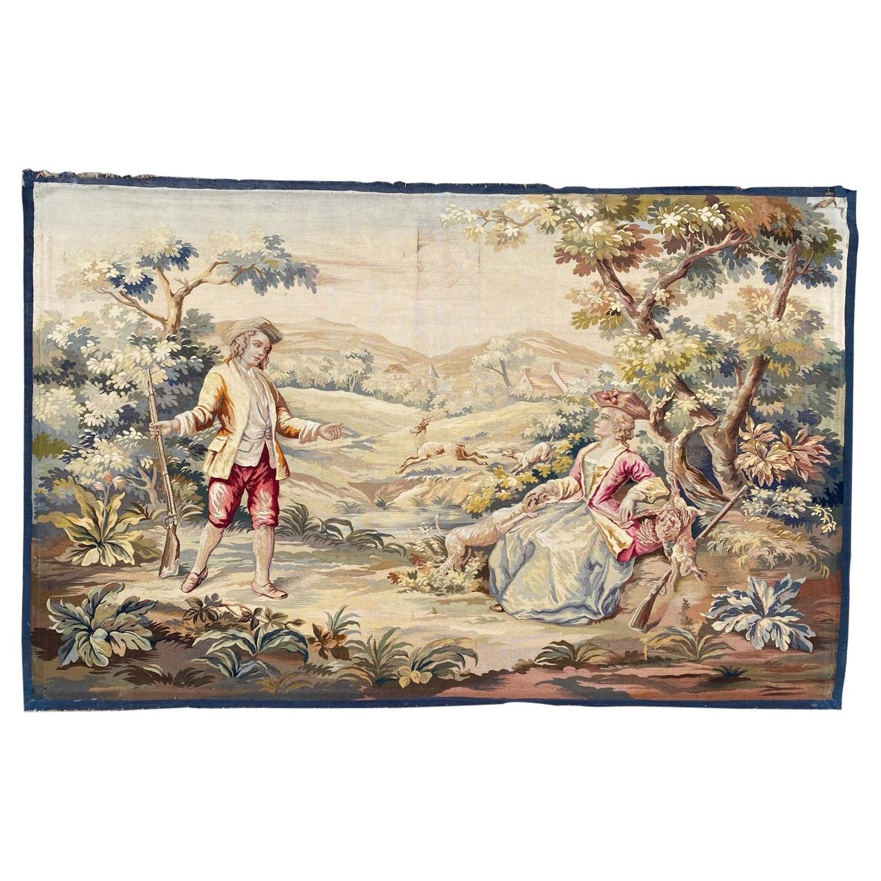 Wonderful Antique French Aubusson Fine Tapestry