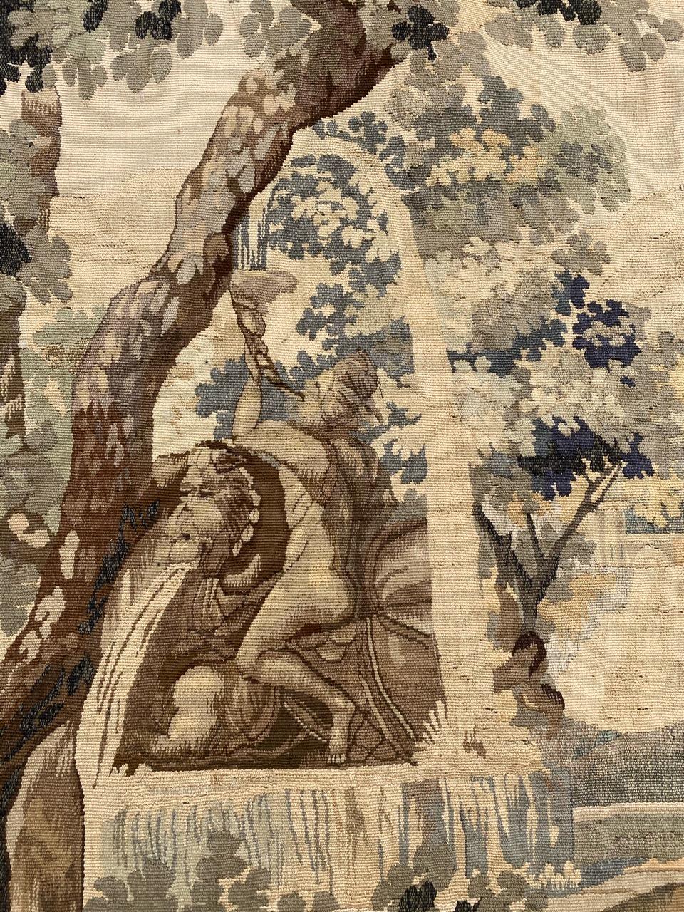 Tissé à la main Bobyrug's Wonderful Antique French Aubusson Tapestry (Tapisserie d'Aubusson française ancienne) en vente