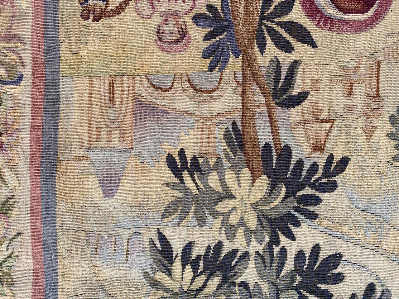 Bobyrug's Wonderful Antique French Aubusson Tapestry Maximilian Design en vente 8