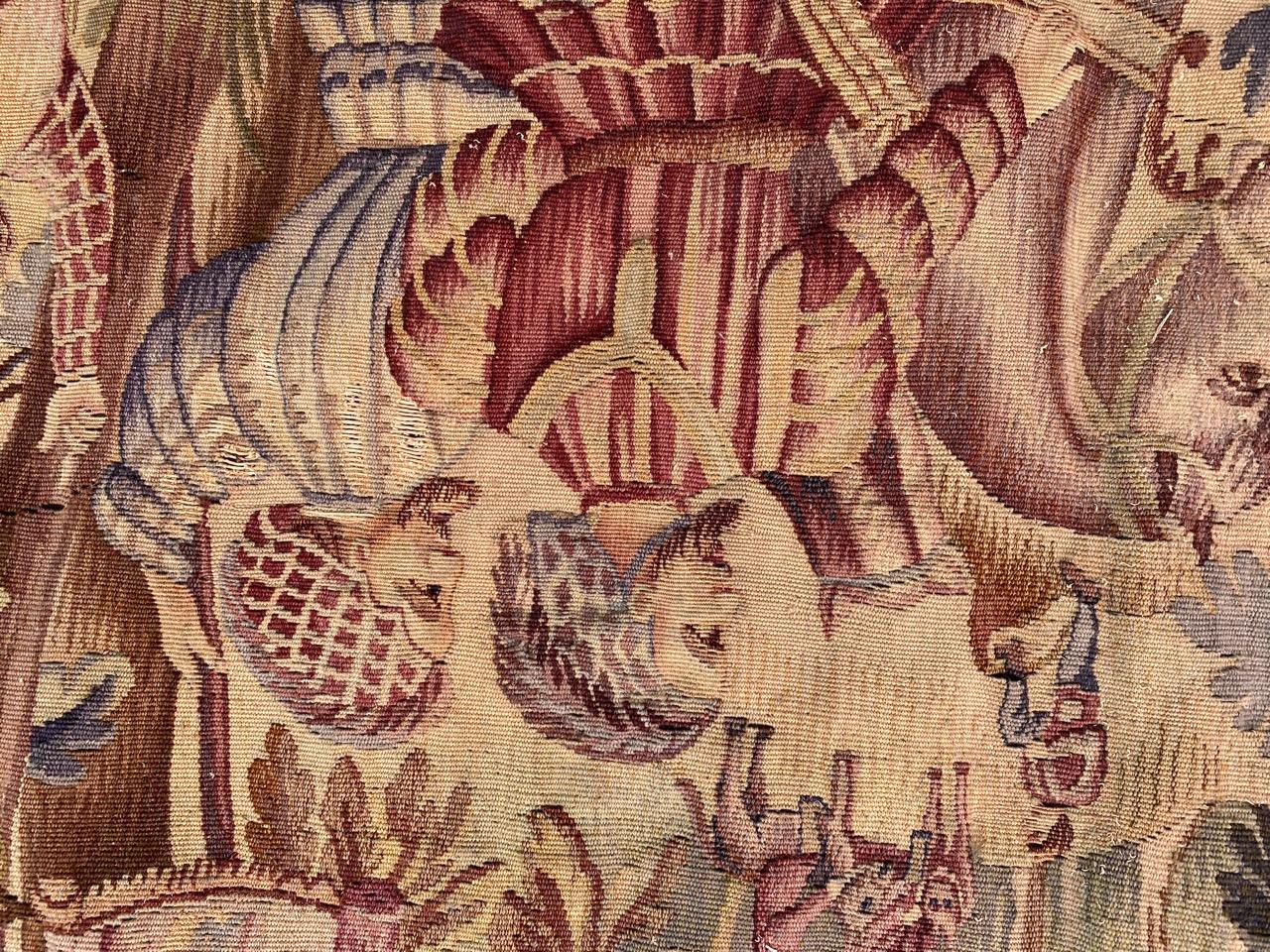 Bobyrug's Wonderful Antique French Aubusson Tapestry Maximilian Design en vente 2
