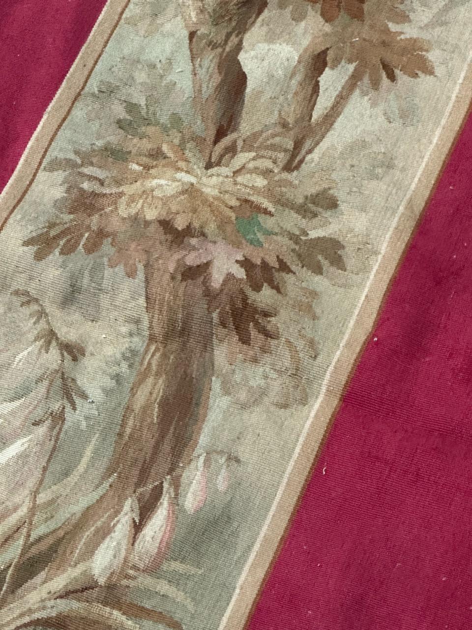 Wunderschöner antiker französischer handgewebter Aubusson-Wandteppich für Volant im Angebot 3