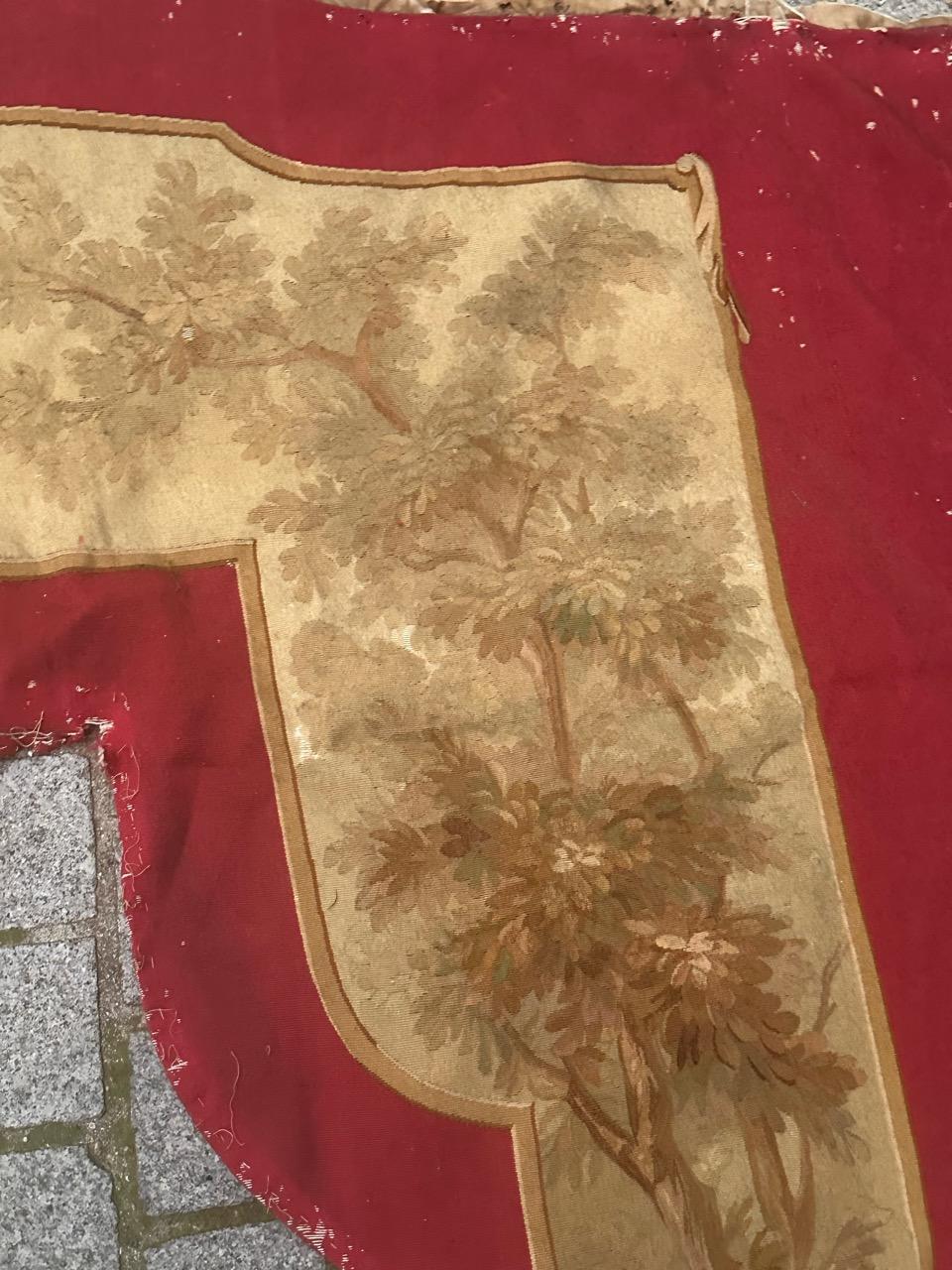 Wunderschöner antiker französischer handgewebter Aubusson-Wandteppich für Volant (19. Jahrhundert) im Angebot