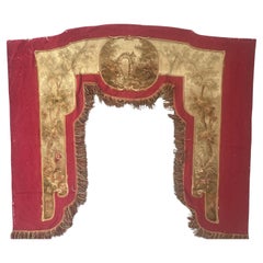Wonderful Antique french handwoven Aubusson tapestry for Valance