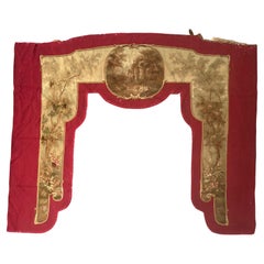 Wonderful Antique french handwoven Aubusson tapestry for Valance