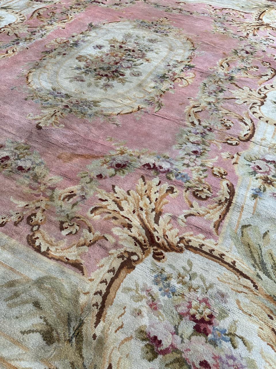 Aubusson Bobyrug’s Wonderful Antique French Napoleon the Third Savonnerie Rug For Sale