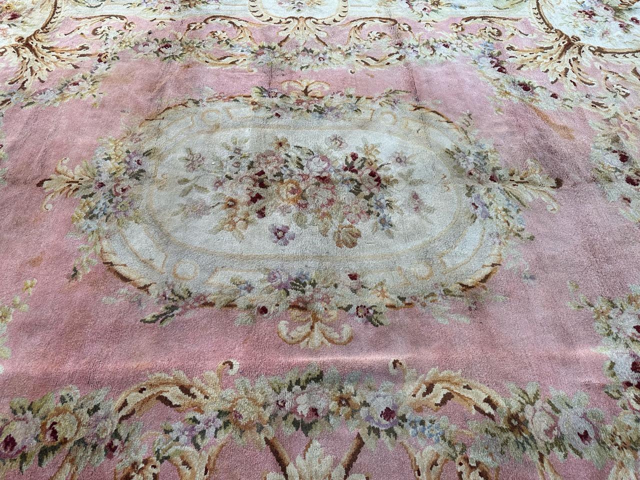19th Century Bobyrug’s Wonderful Antique French Napoleon the Third Savonnerie Rug For Sale