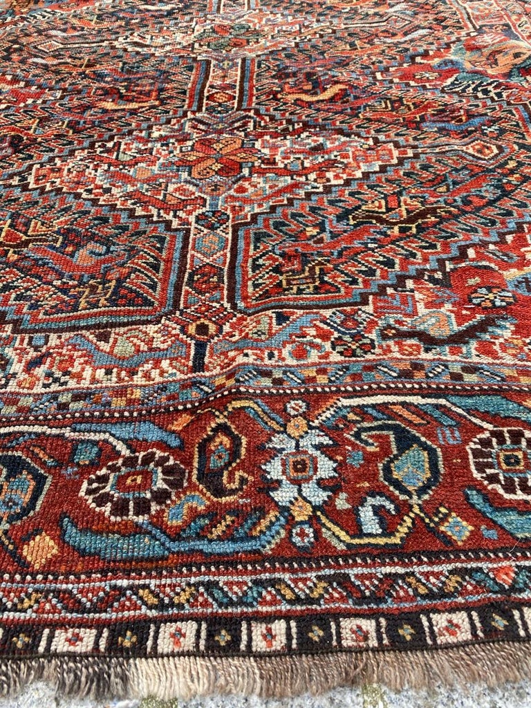 Wonderful Antique Ghashghai Rug For Sale at 1stDibs