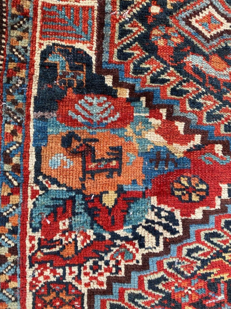 Wonderful Antique Ghashghai Rug For Sale at 1stDibs