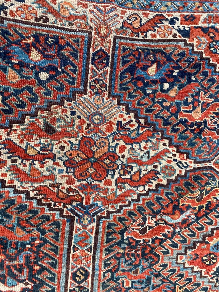 Wonderful Antique Ghashghai Rug For Sale at 1stDibs