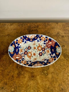 Wonderful antique Japanese imari oval shaped bowl