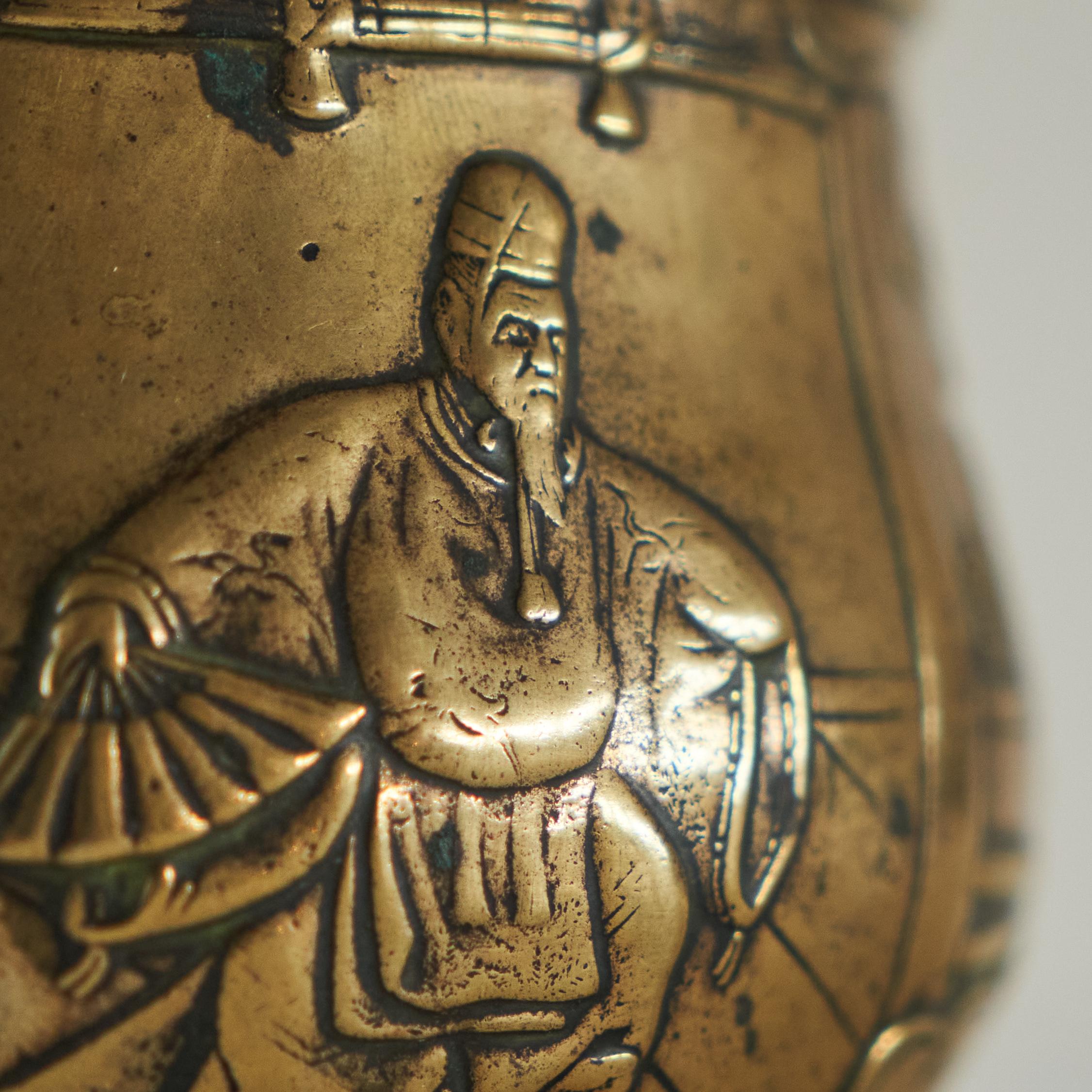 Wunderschöne antike japanische Schale aus der japanischen Meiji-Periode aus Kupfer, 19. Jahrhundert im Angebot 3