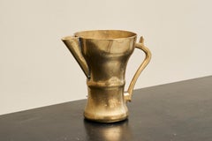 Wonderful Antique Jug in Sand Cast Brass 19th Century