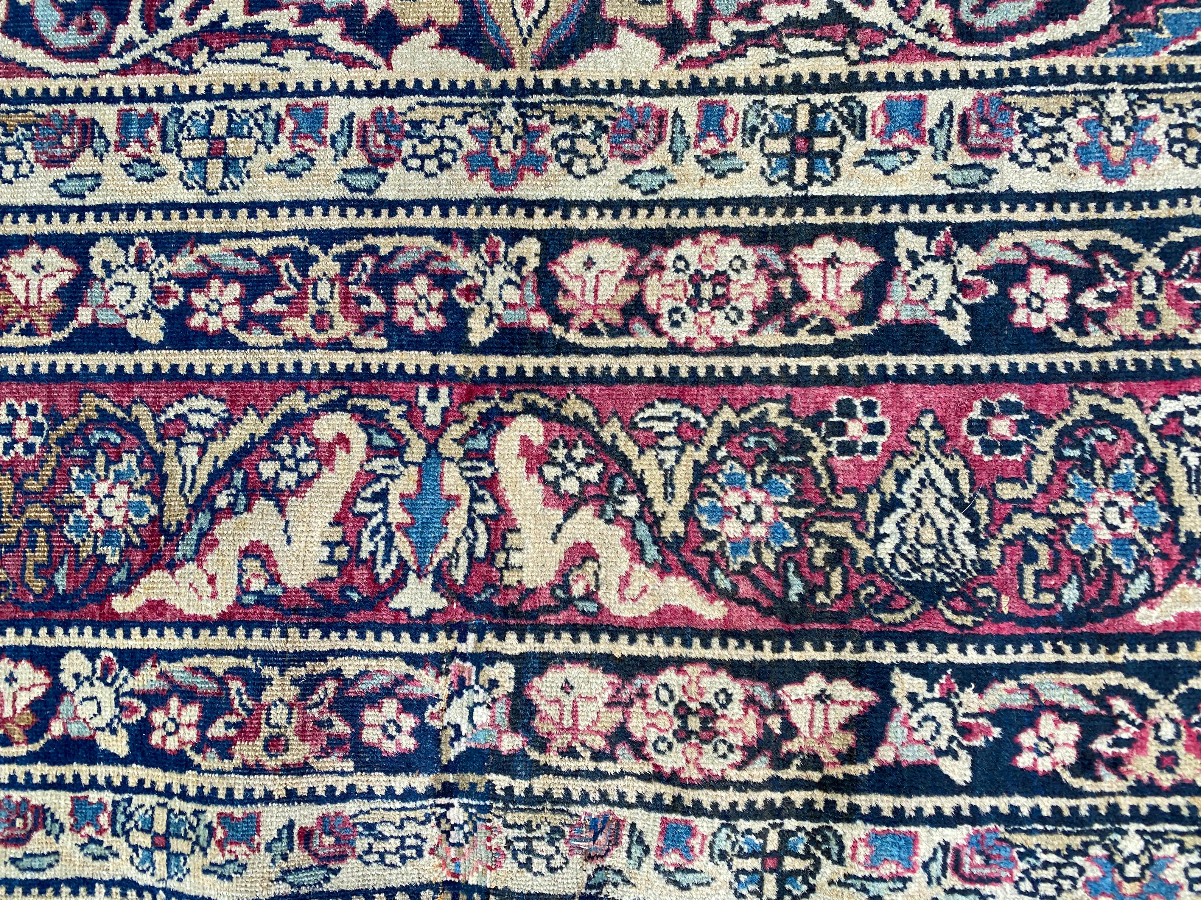 Bobyrugs wundervoller antiker Kirman-Teppich im Angebot 4