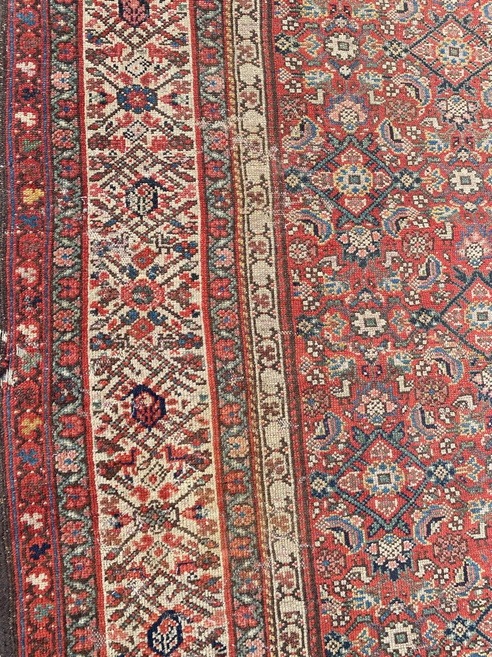 Bobyrug’s Wonderful Antique Long Kurdish Malayer Rug For Sale 4