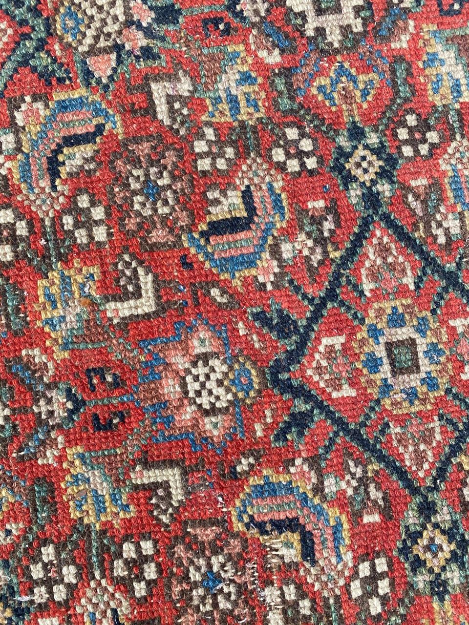 Bobyrug’s Wonderful Antique Long Kurdish Malayer Rug For Sale 7