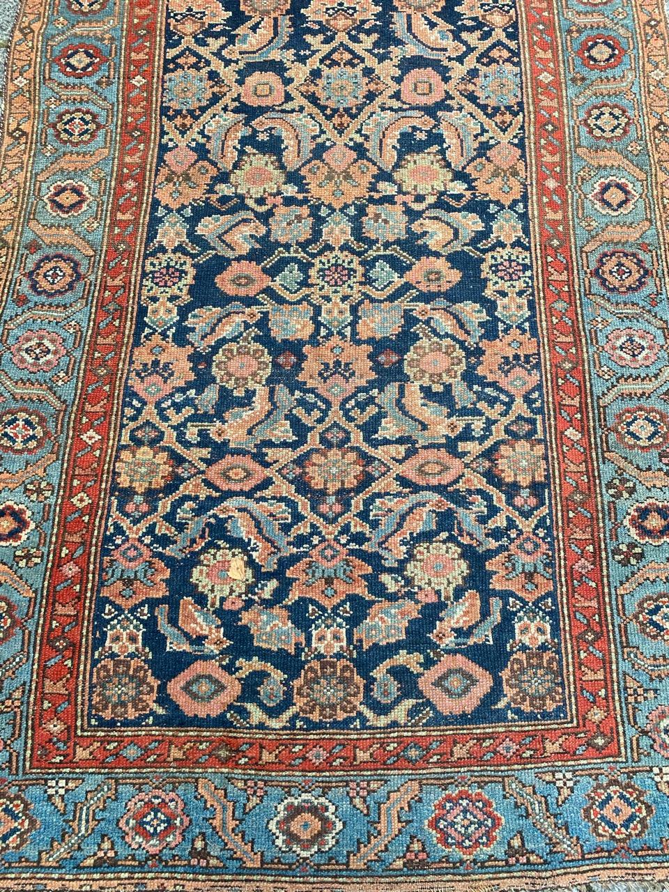 Very beautiful antique runner with nice mahal design and beautiful natural colors, entirely hand knotted with wool velvet on wool foundation.
  
✨✨✨
