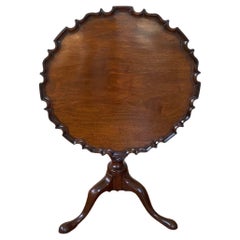 Wonderful Antique Mahogany Piecrust Tilt Top Tripod Table