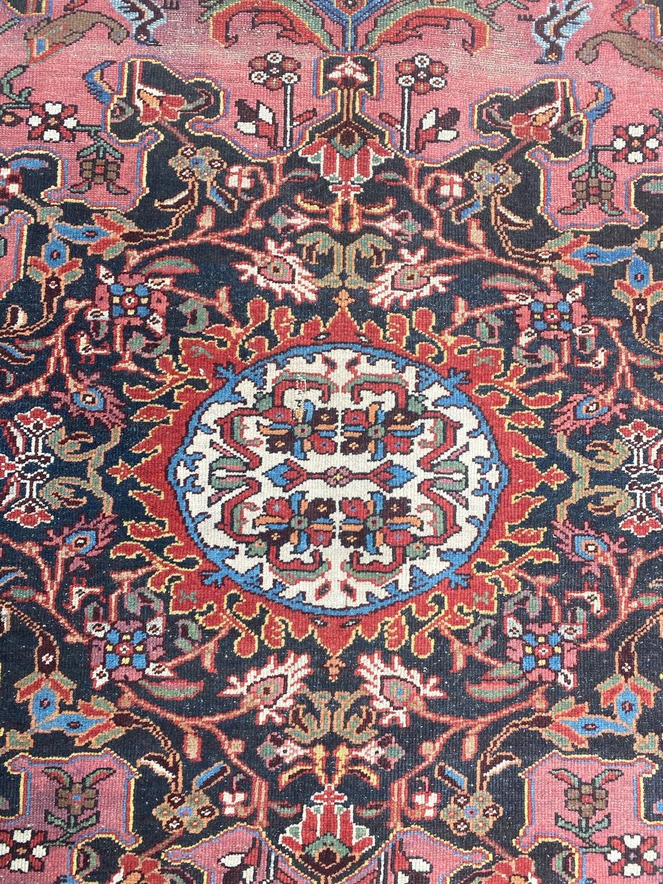 Wonderful Antique Malayer Farahan Rug In Good Condition For Sale In Saint Ouen, FR