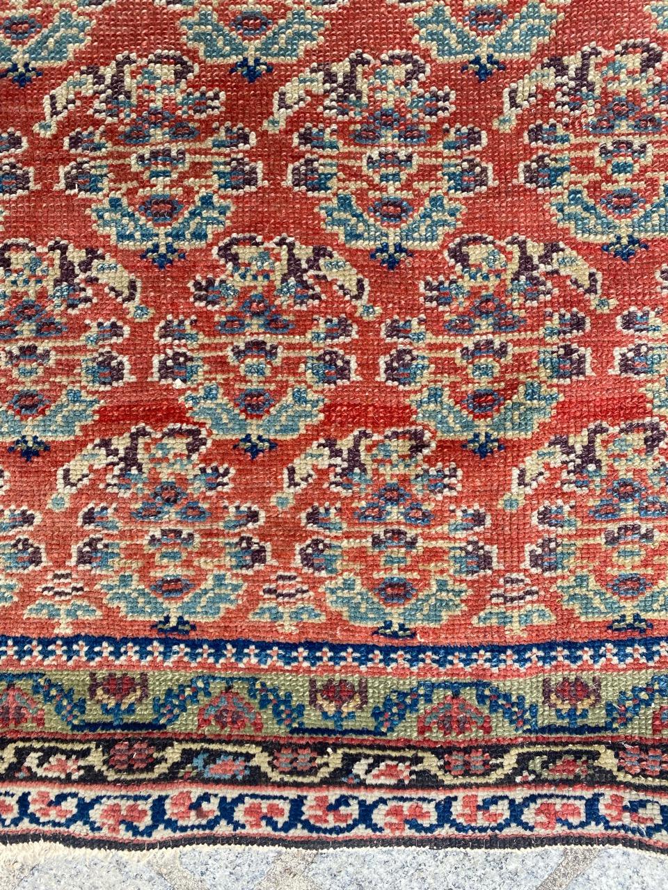 Hand-Knotted Bobyrug’s Wonderful Antique Malayer Rug For Sale