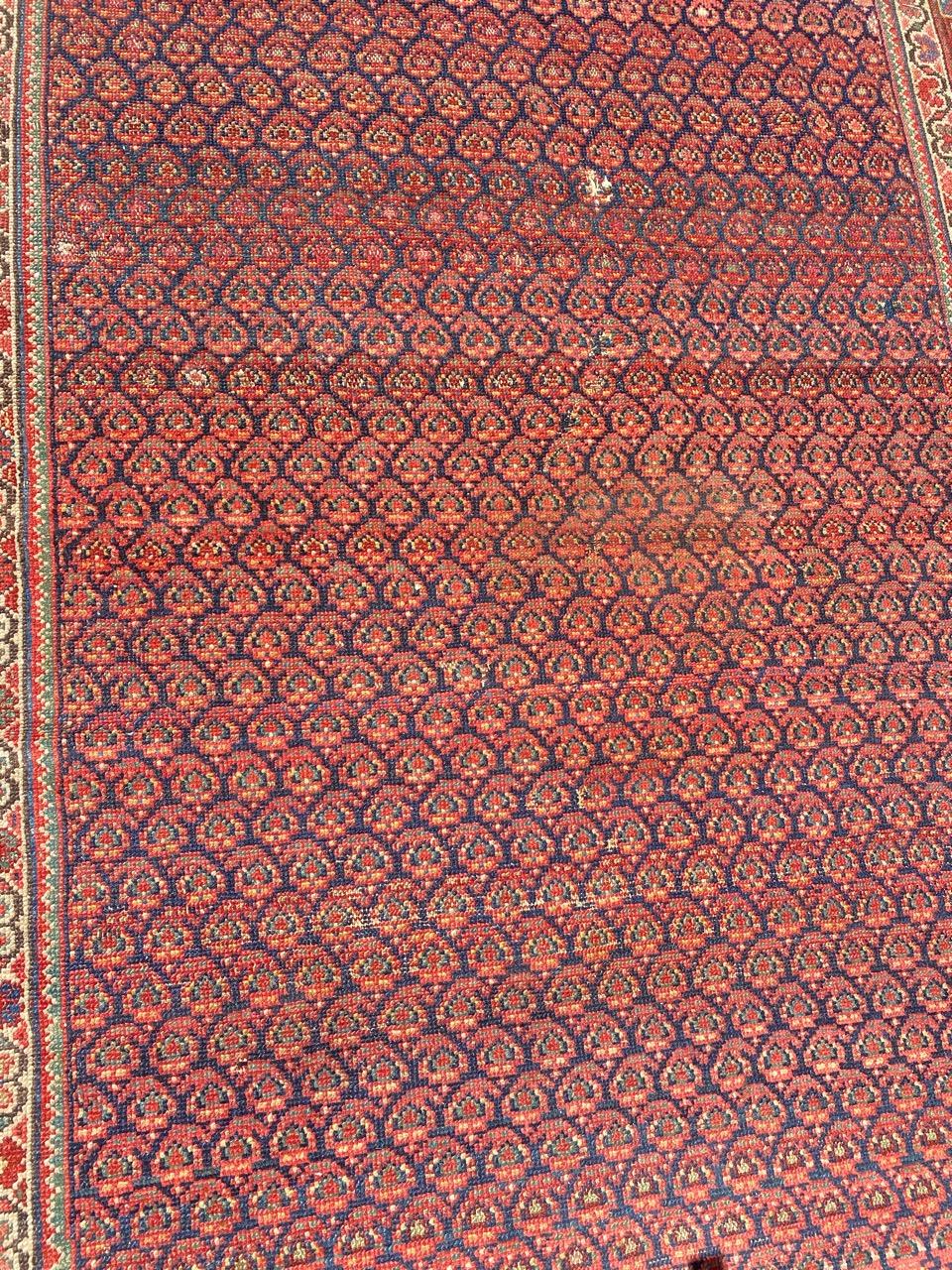 Hand-Knotted Bobyrug’s Wonderful Antique Malayer Runner For Sale