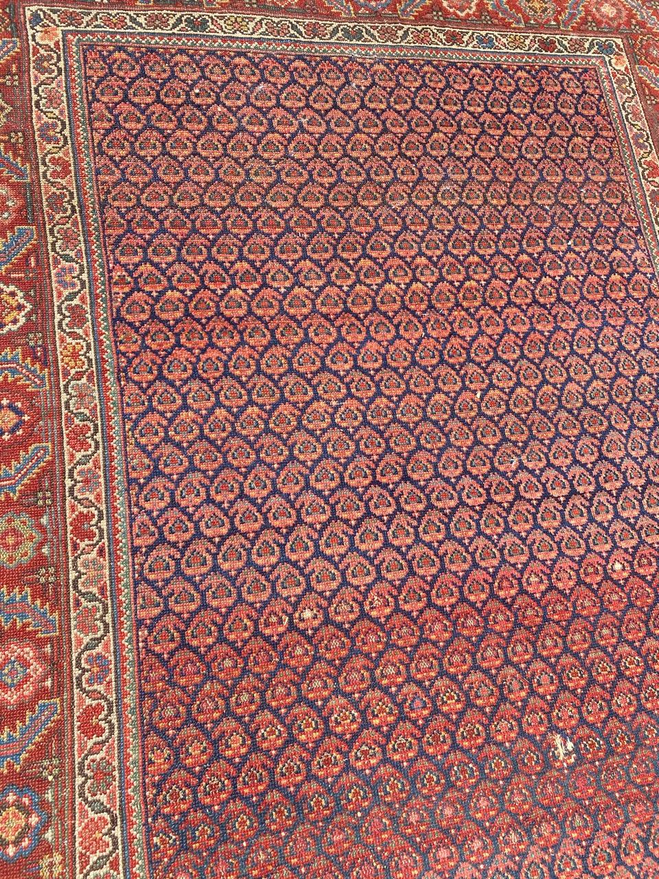 Bobyrug’s Wonderful Antique Malayer Runner In Good Condition For Sale In Saint Ouen, FR