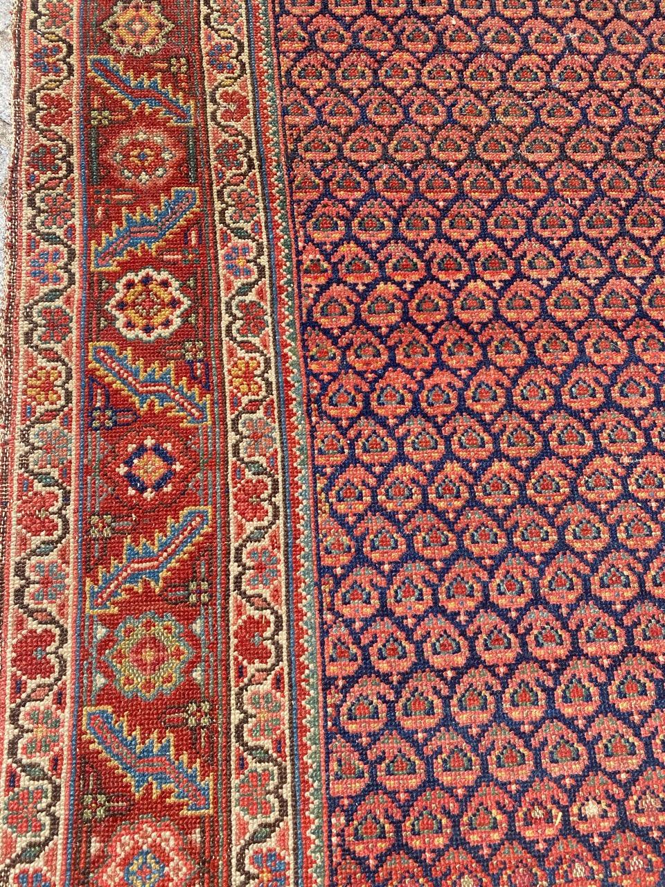 19th Century Bobyrug’s Wonderful Antique Malayer Runner For Sale