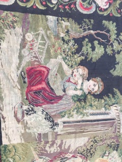 Merveilleuse tapisserie picturale ancienne de Kilim de Karabagh