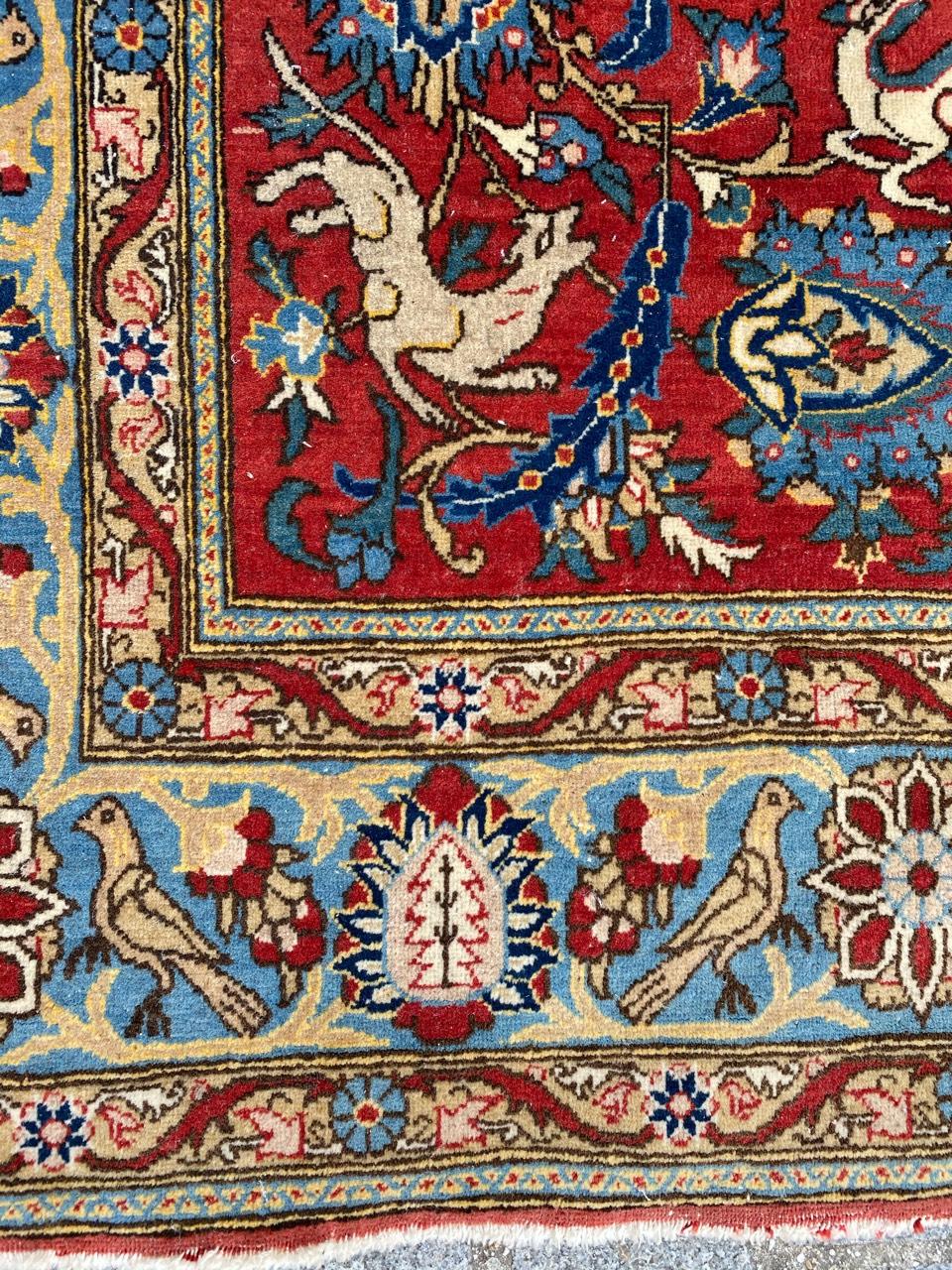 Kashan Wonderful Antique Qom Rug