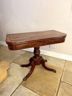Wonderful antique Regency quality mahogany inlaid tea table